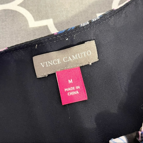 Vince Camuto Floral Print Ruffle Blouse Womens Size Medium - Picture 7 of 10